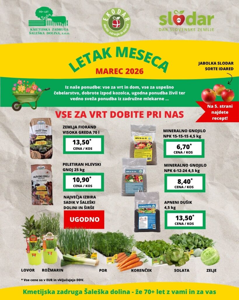 akcijski letak april 2026 Kmetijska zadruga Šaleška dolina 1