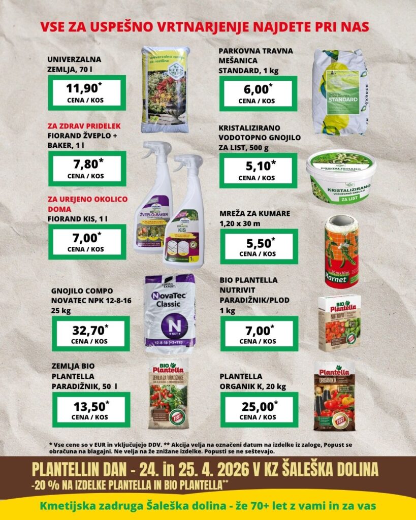 Akcijski letak marec 2026 - Kmetijska zadruga Šaleška dolina