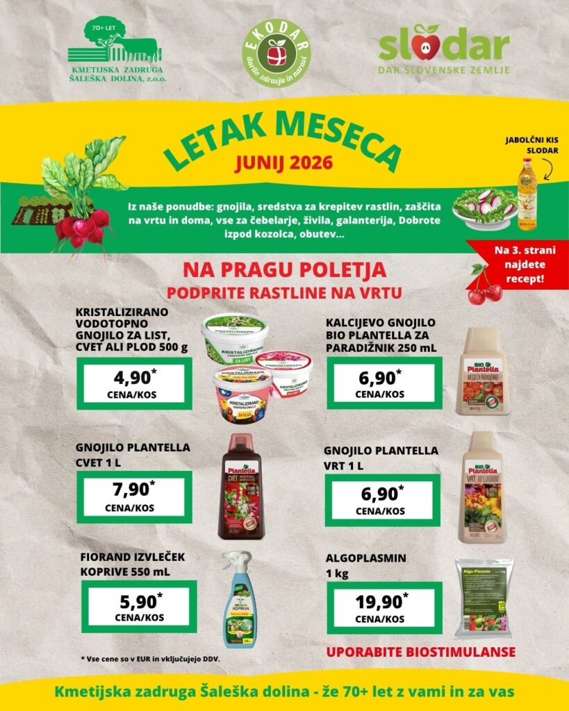 1 Letak meseca junija Kmetijska zadruga Šaleška dolina 2026