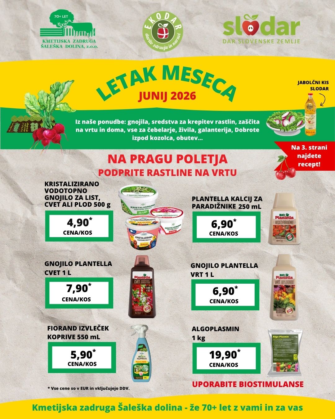 Letak meseca junija Kmetijska zadruga Šaleška dolina 2026 2