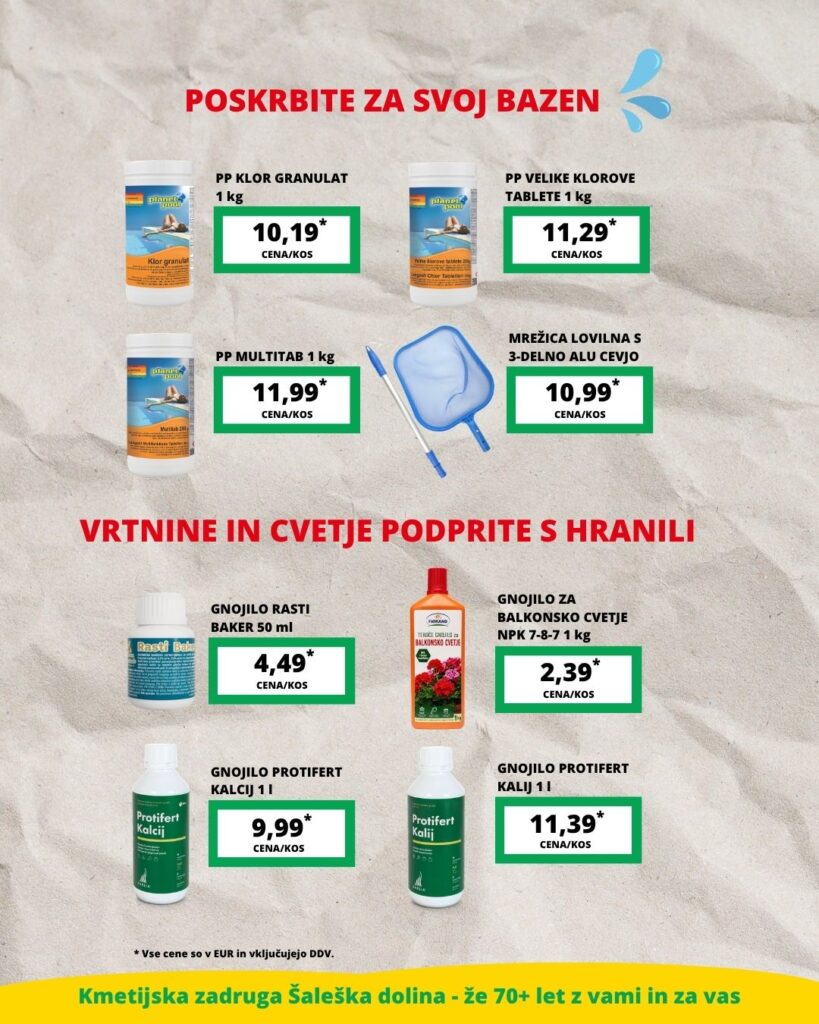 Akcijski letak julij Kmetijska zadruga Šaleška dolina 3 Akcijski letak mesec julij Kmetijska zadruga Šaleška dolina
