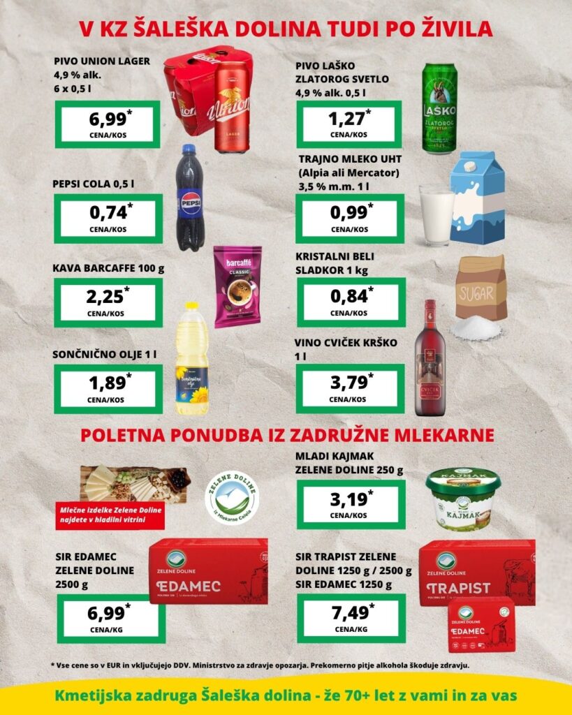 Akcijski letak julij Kmetijska zadruga Šaleška dolina 5 Akcijski letak mesec julij Kmetijska zadruga Šaleška dolina