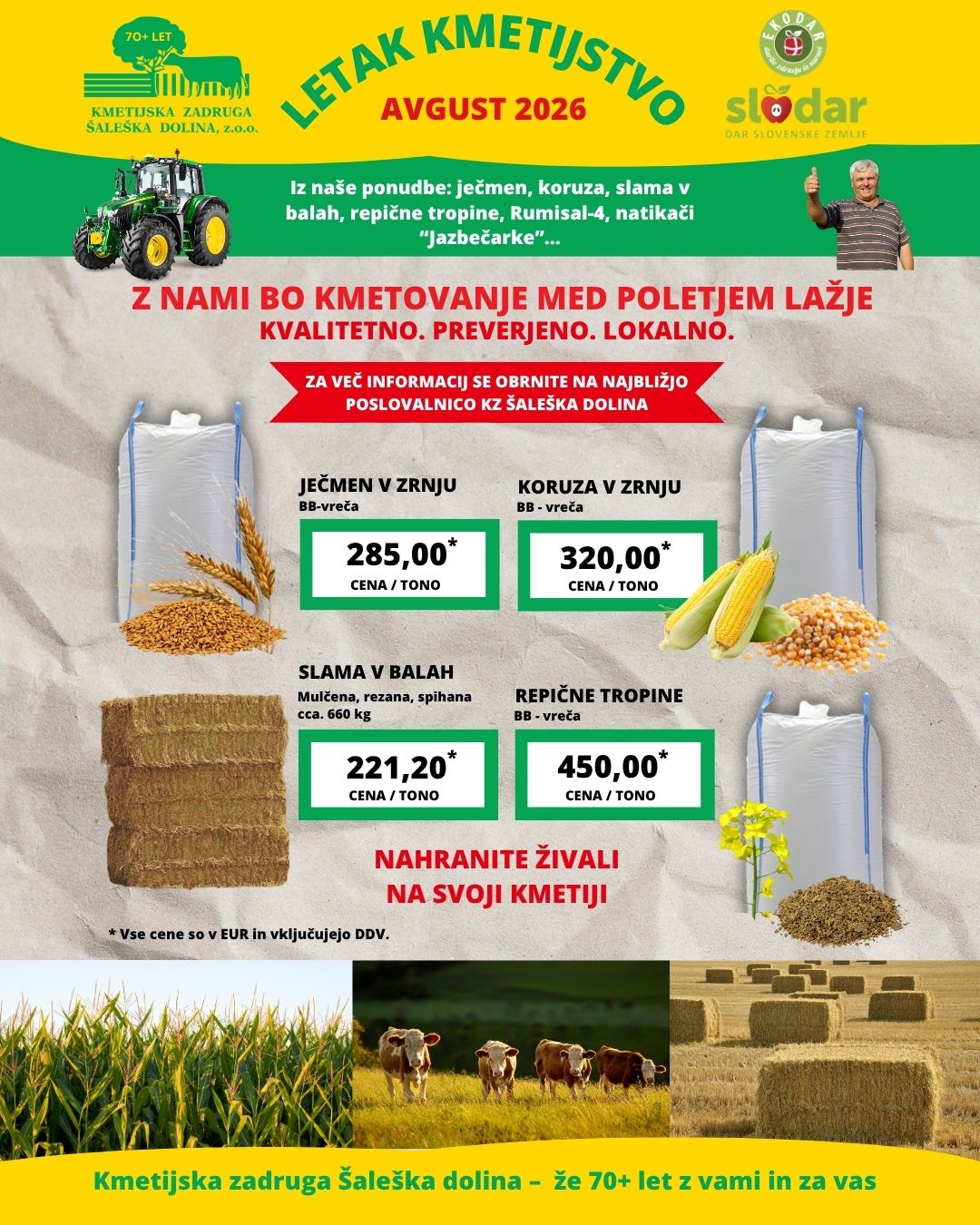 Letak kmetijstvo avgust 2026 KZ Šaleška dolina