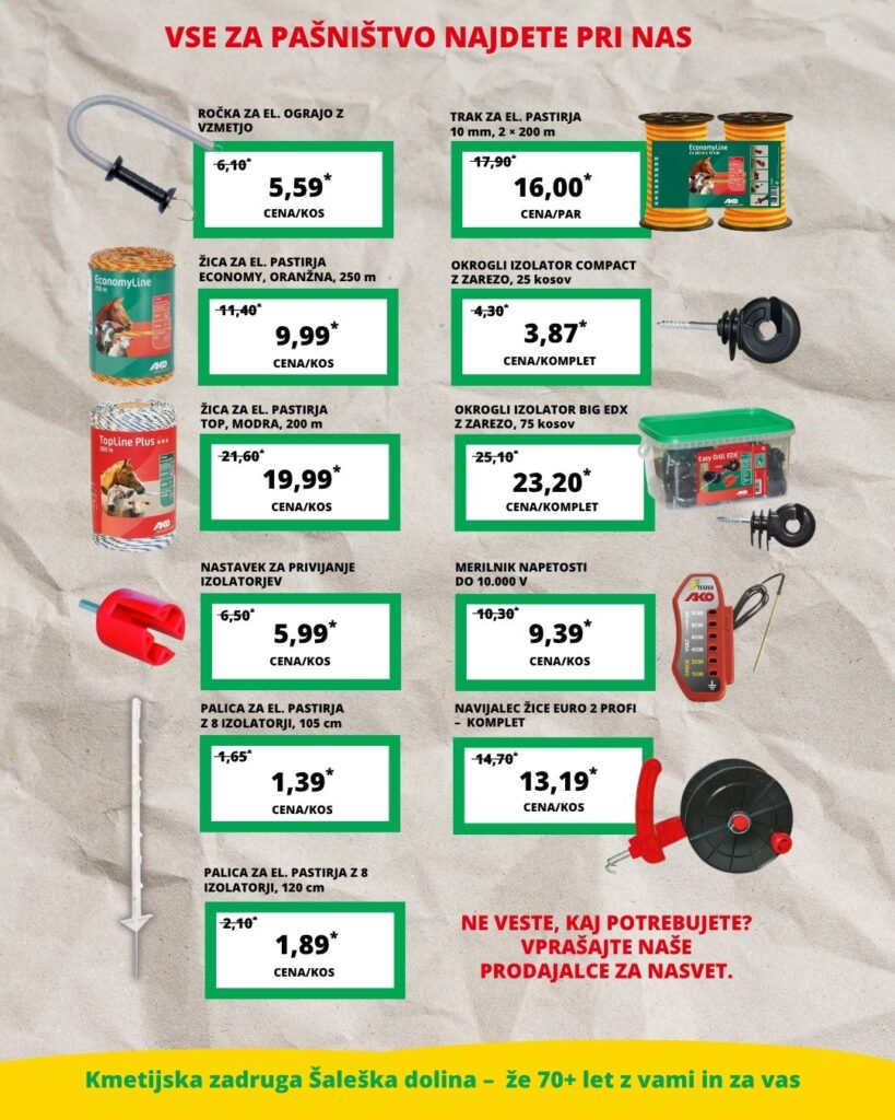 Akcijski letak kmetje september Kmetijska zadruga Šaleška dolina 2