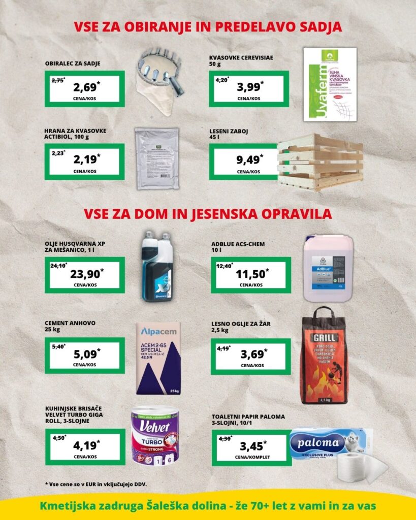 Izdelki za vrt in jesenska opravila
